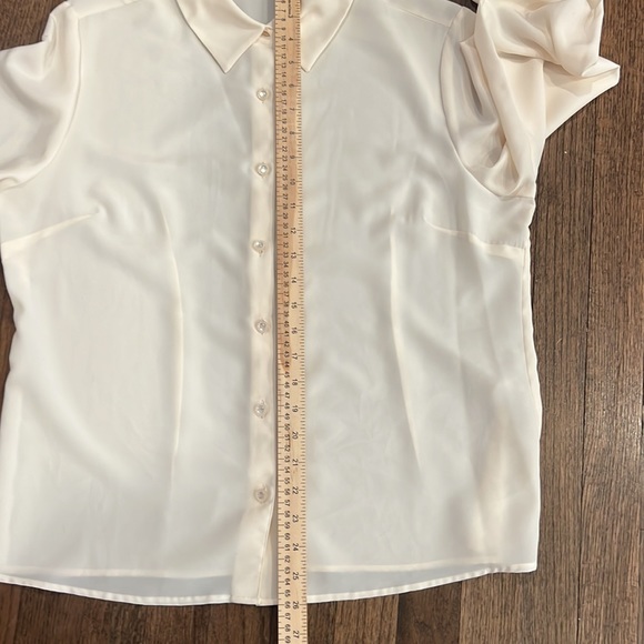 KAREN SCOTT LG PETITE CREAM COLORED BLOUSE - Picture 9 of 9